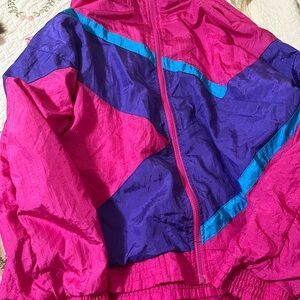 Vintage Pink and Purple Windbreaker Jacket